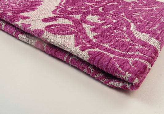 Traditional Crazy Pink Chenille Upholstery Fabric