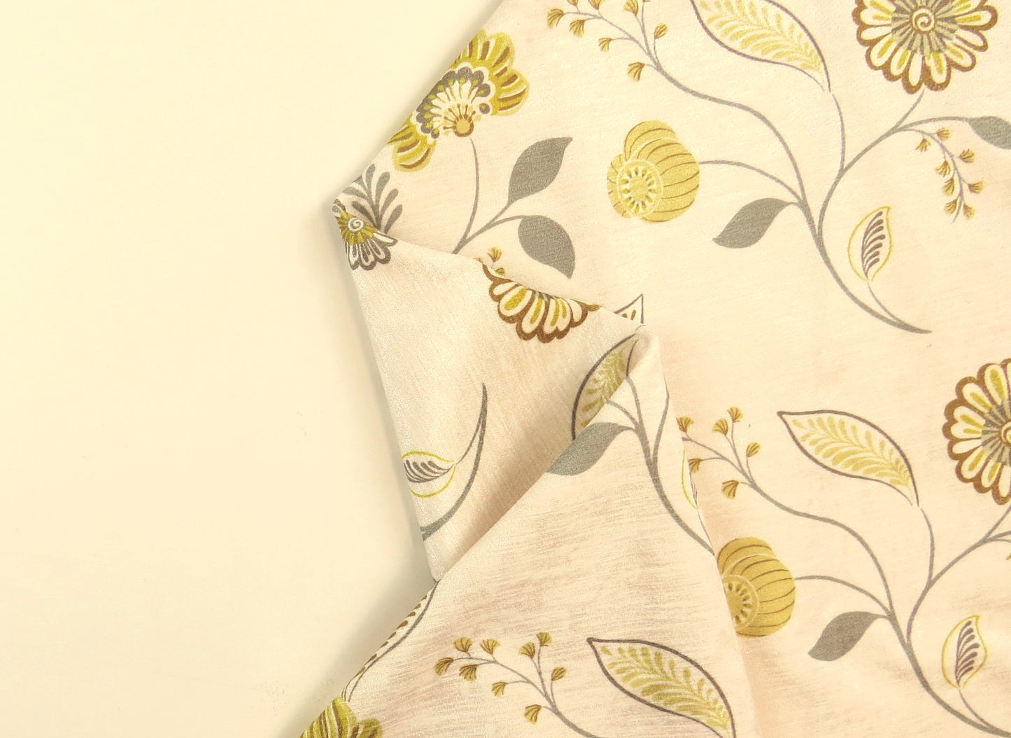Cascade Green Floral Velvet Upholstery Fabric