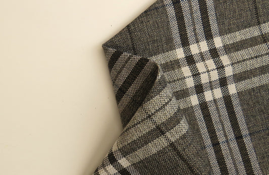 Gleneagles Check Nutmeg Flat Weave Upholstery Fabric