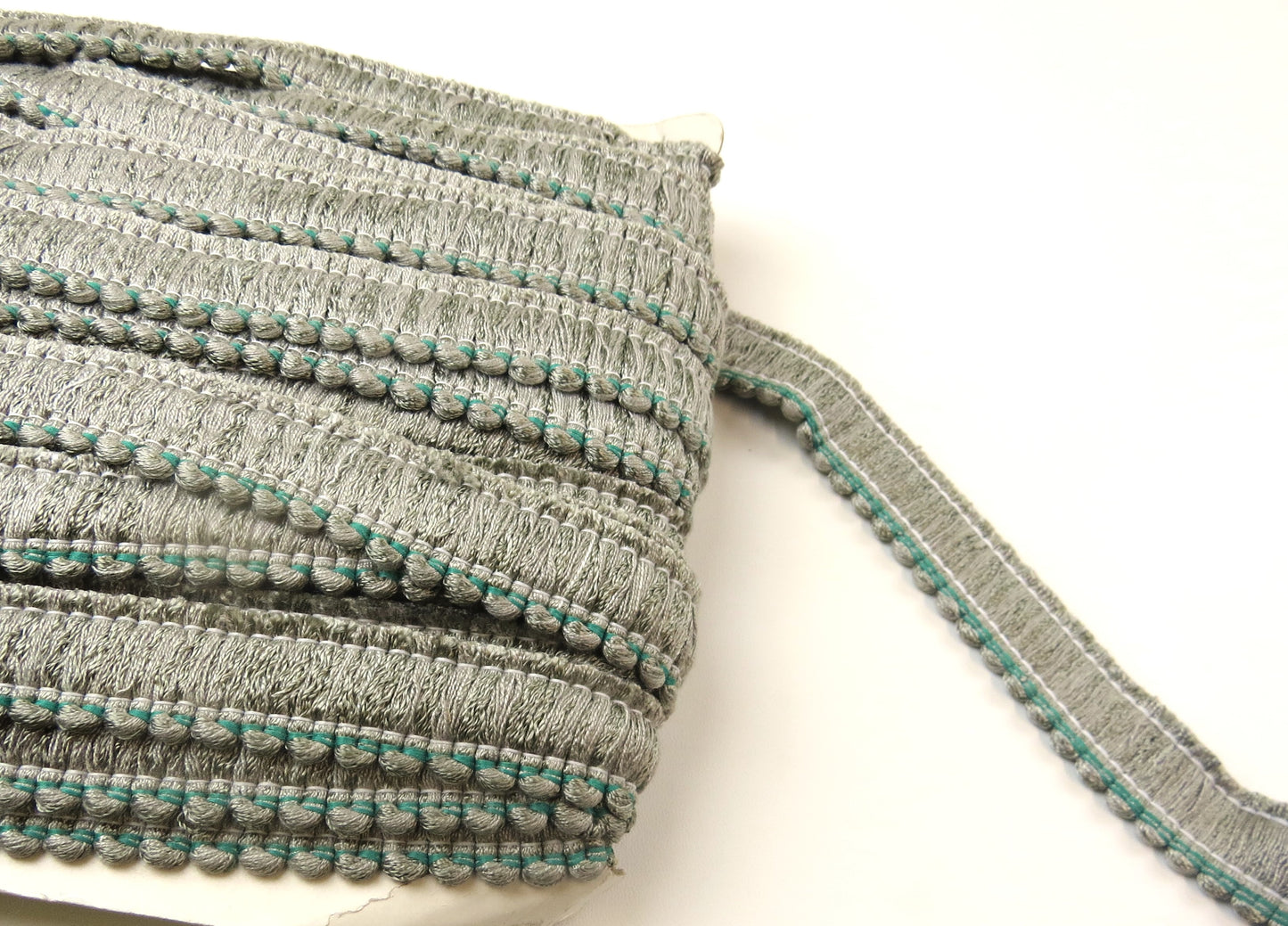 Upholstery Ruche Trim - Silver - Soft Options upholstery trim