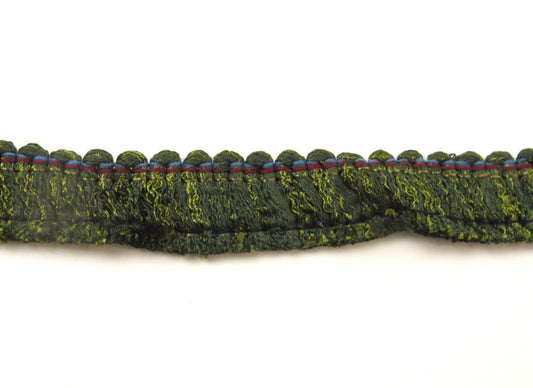 Upholstery Ruche Trim - Mixed Green