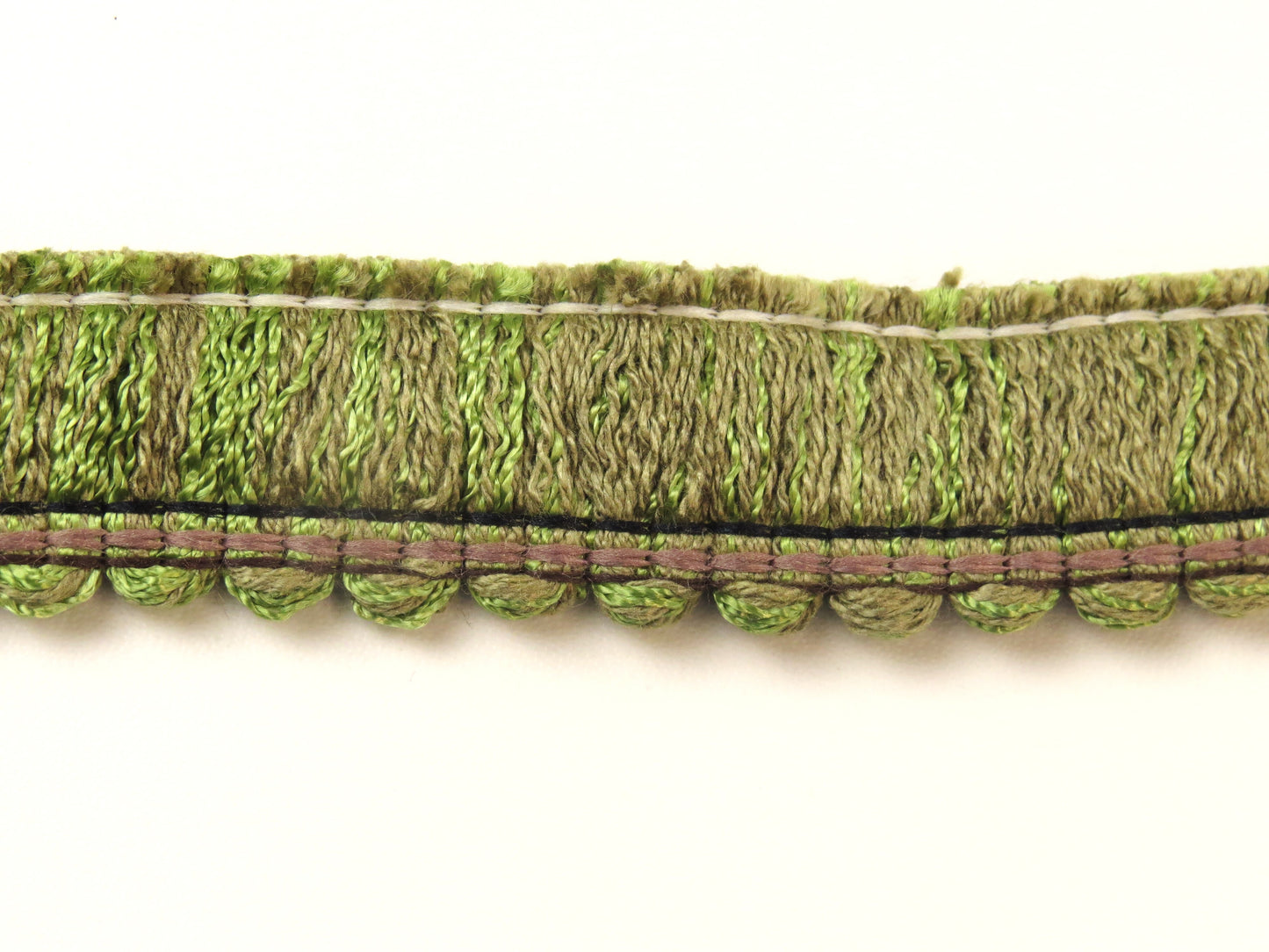 Upholstery Ruche Trim - Light Mixed Green