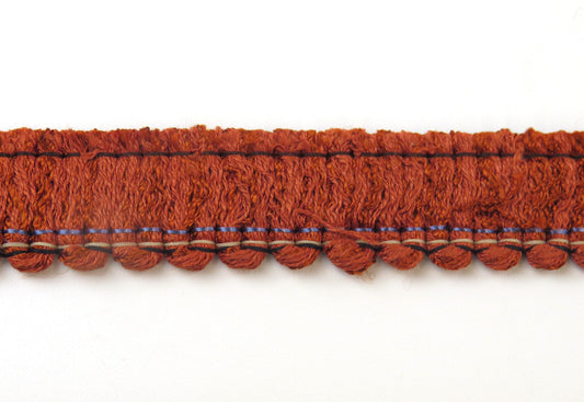 Upholstery Ruche Trim - Rich Rust