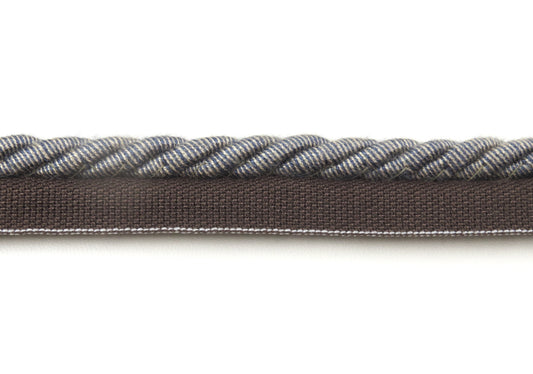 Upholstery Flanged Cord - Blue And Cream