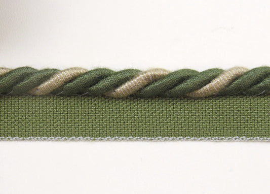 Upholstery Flanged Cord - Mixed Green