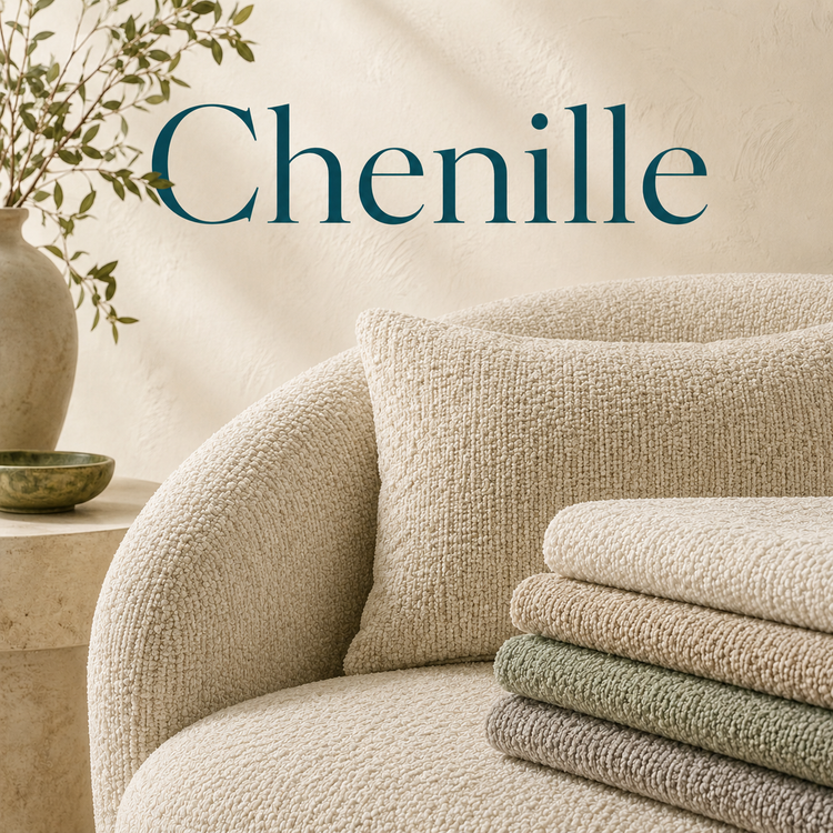 Chenille upholstery fabric