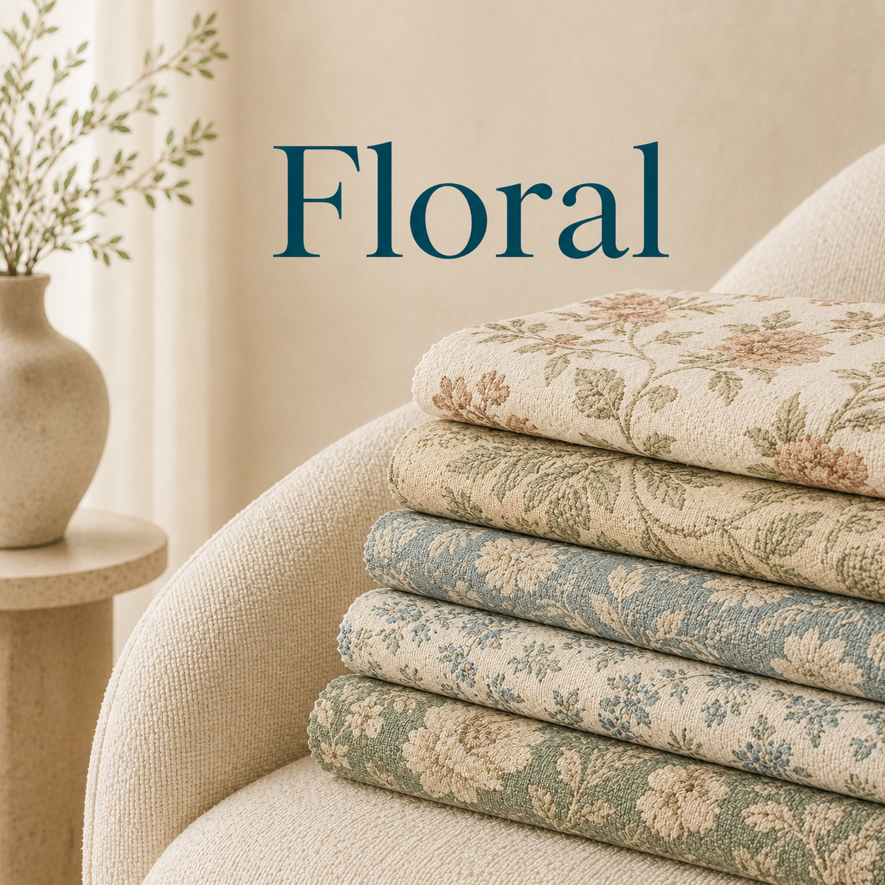 Floral upholstery fabrics