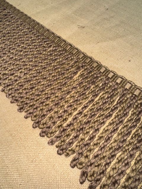 Upholstery Spectrum Heavy Bullion Fringe - Braided top Rope - Highland Brown - Soft Options upholstery trim Soft Options Fabric Supplies