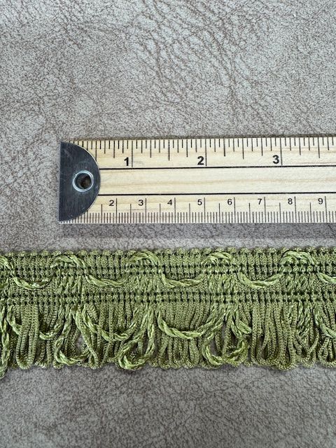 Upholstery Looped Tassel Fringe - Apple Green - Soft Options upholstery trim