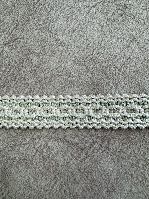 Upholstery Flat Braid Trim - Mint/Cream Mix