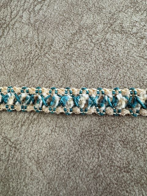 Upholstery Luxury Tufted Boucle Braid Trim - Teal Pearl Mix