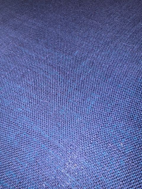 Blue Hessian Decorative Fabric - Fire Retardant