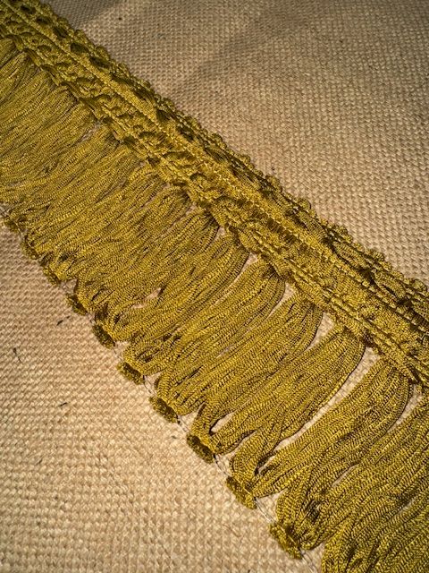 Upholstery Swing Fringe with Decorative Braided Top - Aribian Gold - Soft Options upholstery trim