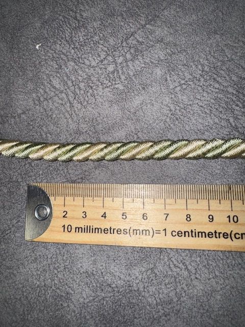 Upholstery Decorative Finishing Cord - Sage & Cream Mix