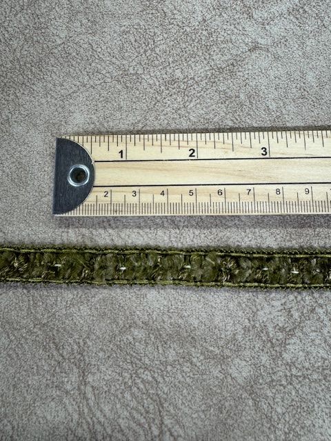Upholstery Luxury Tufted Boucle Braid Trim - Moss Green