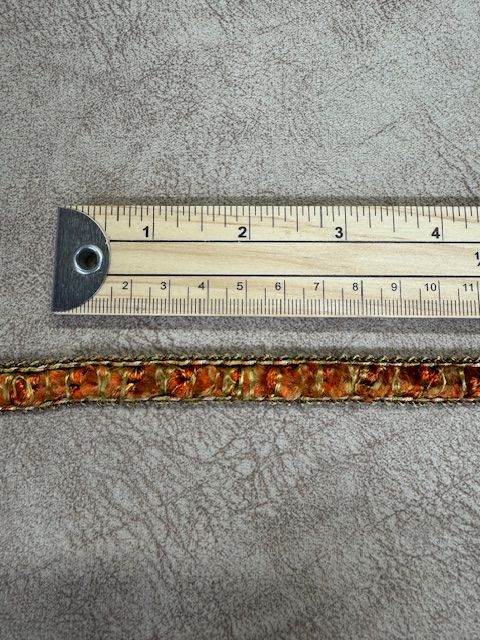 Upholstery Luxury Tufted Boucle Braid Trim - Fire Opal