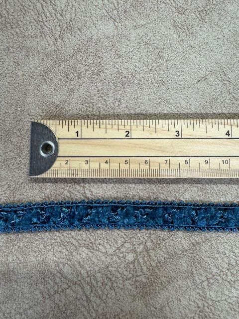 Upholstery Luxury Tufted Boucle Braid Trim - French Blue