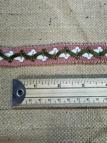 Upholstery Haberdashery Wide Decorative Braid - Salmon Pistachio Mix
