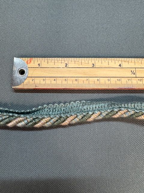 Upholstery Flanged Cord - Duck-egg Mix