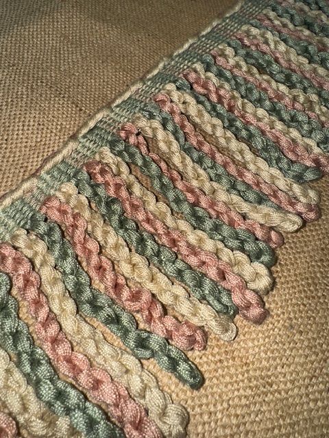 Upholstery Spectrum Heavy Bullion Fringe - Braided top Rope - Peppermint & Candyfloss Mix - Soft Options upholstery trim