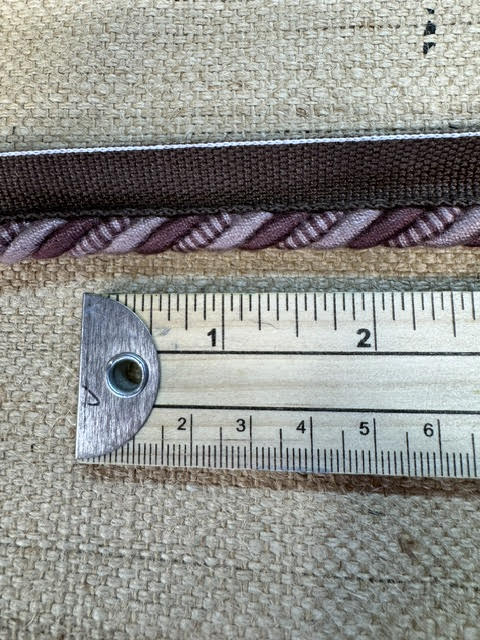 Upholstery Flanged Cord Trim - Double Plum