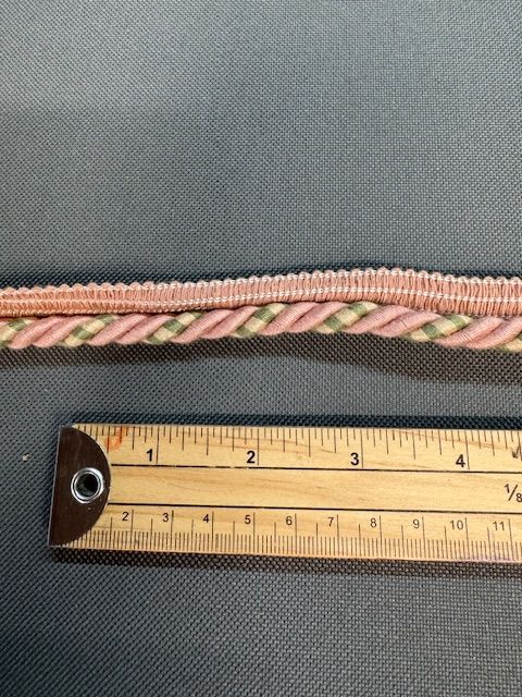 Upholstery Flanged Cord - Pink Green Gingham