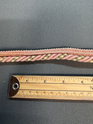 Upholstery Flanged Cord - Pink Green Gingham