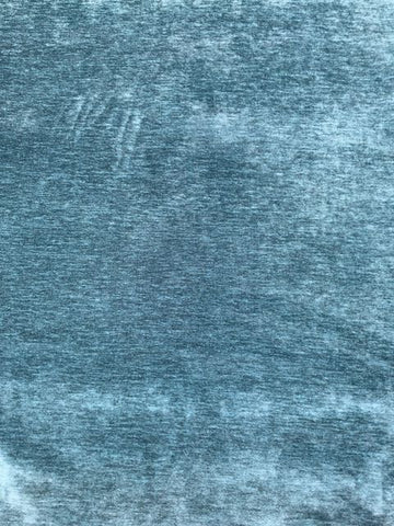 Epsom Azure Dralon Slub Samt Schwergewebe Polsterstoff