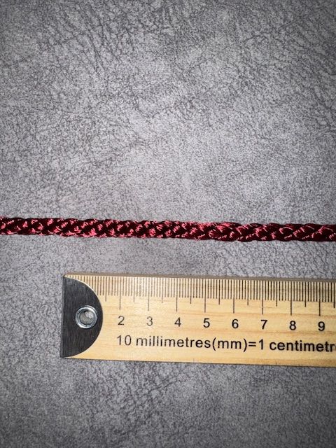 Upholstery Decorative Finishing Cord - Burgundy - Soft Options upholstery trim