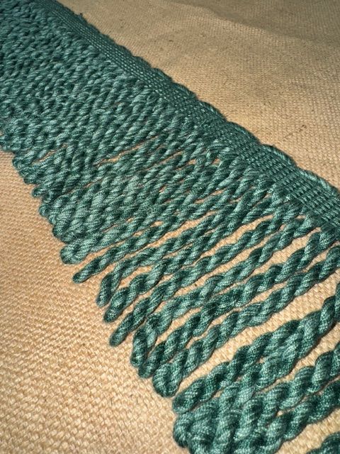 Upholstery Spectrum Heavy Bullion Fringe - Braided top Rope - Hunter Green - Soft Options upholstery trim