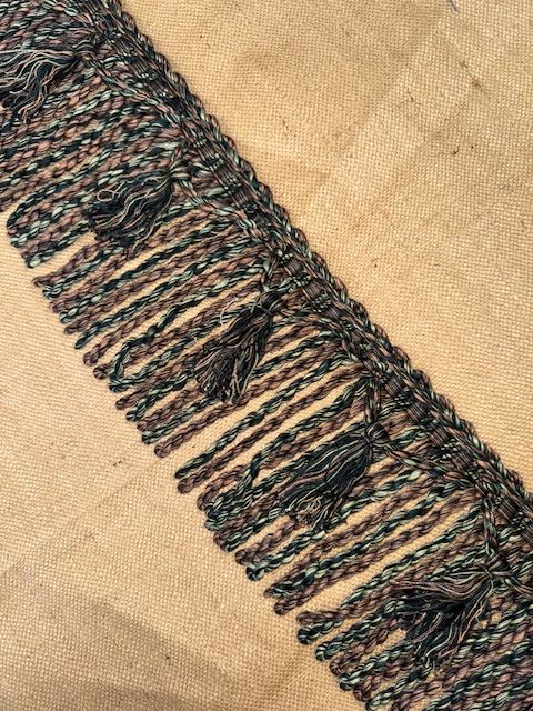 Upholstery Spectrum Bullion Tassel Fringe - Green Aubergine Mix - Soft Options upholstery trim