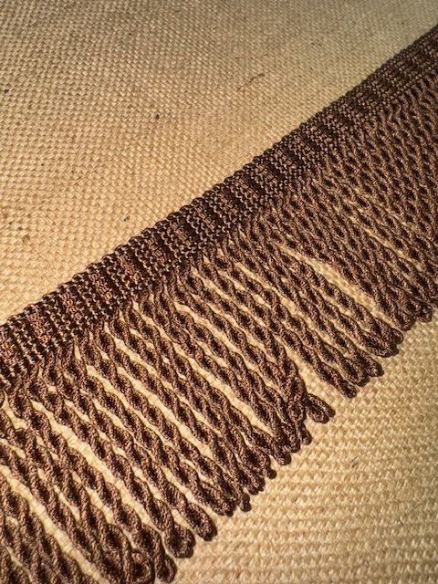 Upholstery Spectrum Roman Fringe - Braided top Rope - Coffee - Soft Options upholstery trim