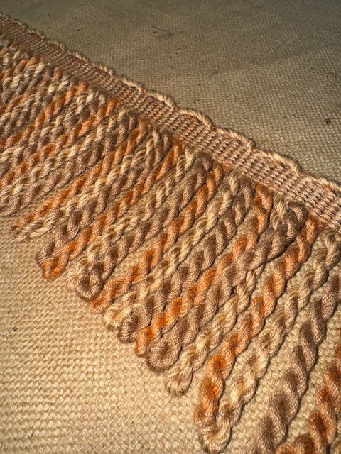 Upholstery Spectrum Heavy Bullion Fringe - Braided top Rope - Tiger's Eye Orange Mix - Soft Options upholstery trim Soft Options Fabric Supplies