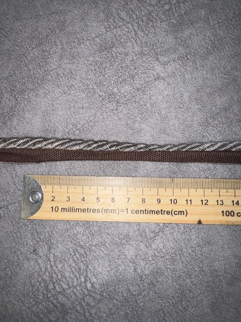Upholstery Flanged Cord - Grey & Brown Mix