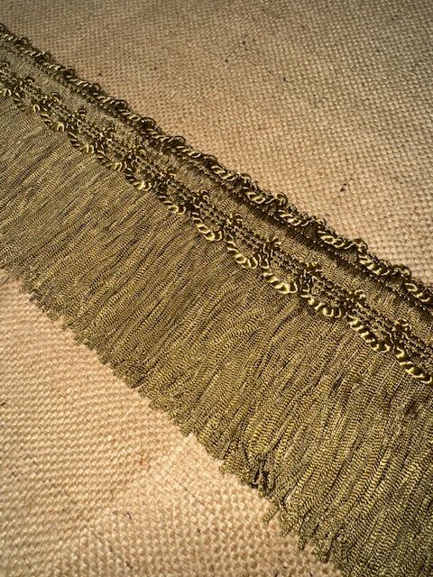 Upholstery Swing Fringe with Decorative Braided Top - Old Green - Soft Options upholstery trim