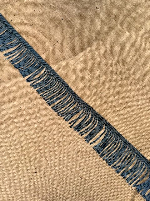 Upholstery Spectrum Decorative Synthetic Viscose Rope Fringe - Teal - Soft Options upholstery trim