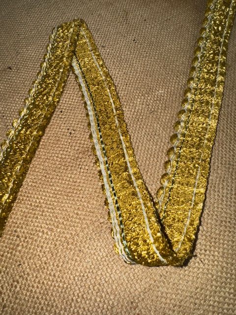 Upholstery Brush Fringe/ Ruche Trim - Antique Gold
