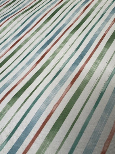 Chatham Glyn William Morris Sea Breeze Stripe Outdoor Fabric - Soft Options upholstery trim