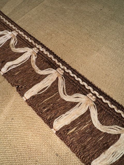Upholstery Swing Fringe with Decorative Braided Top - Chocolate Latte - Soft Options upholstery trim