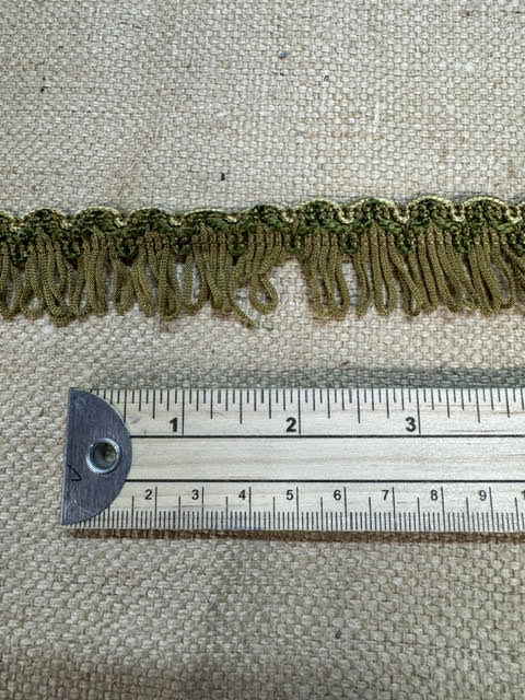 Upholstery Haberdashery Tassle Fringe - Green Gold