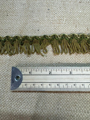 Upholstery Haberdashery Tassle Fringe - Green Gold
