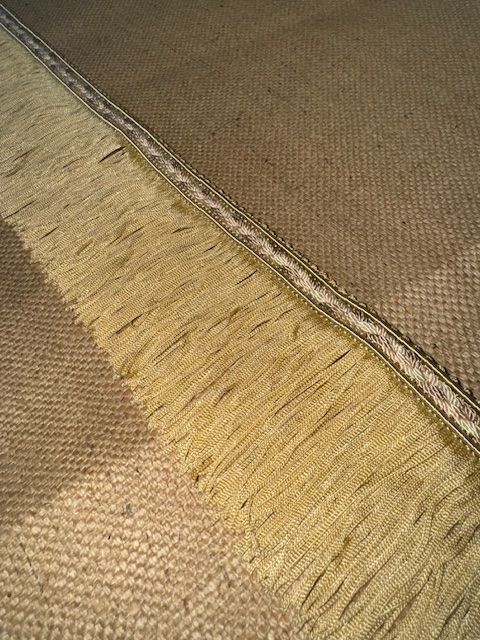 Upholstery Swing Fringe with Decorative Braided Top - Sand