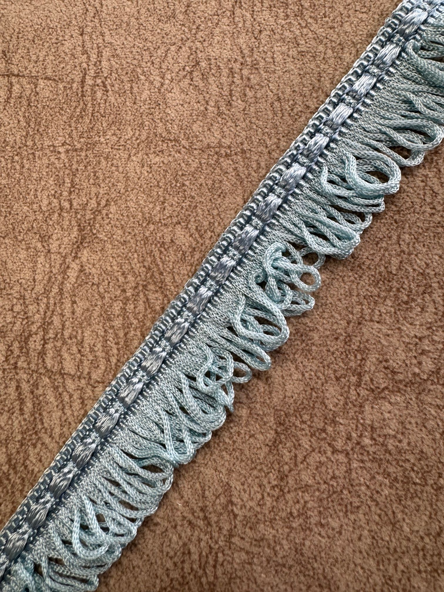 Upholstery Looped Tassel Fringe - Baby Blue