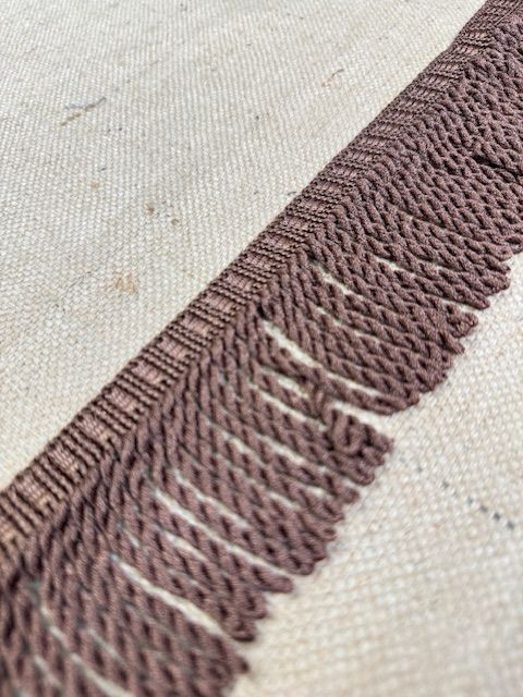 Upholstery Spectrum Roman Fringe - Braided top Rope - Mid Brown - Soft Options upholstery trim