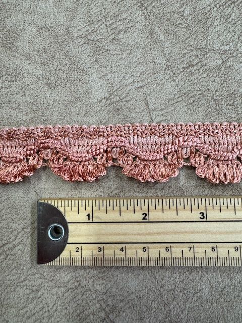 Upholstery Scalloped Decorative Fringe - Soft Coral - Soft Options upholstery trim