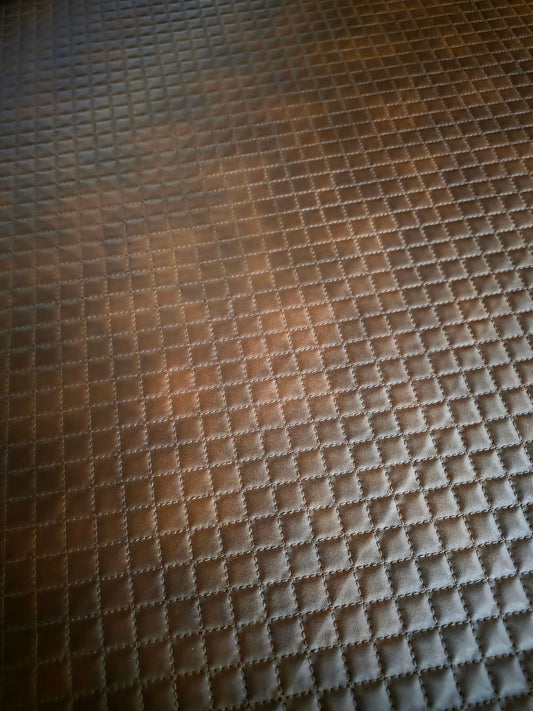 Luxury Diamond Quilted Vinyl - Chestnut Marbled - Soft Options upholstery trim