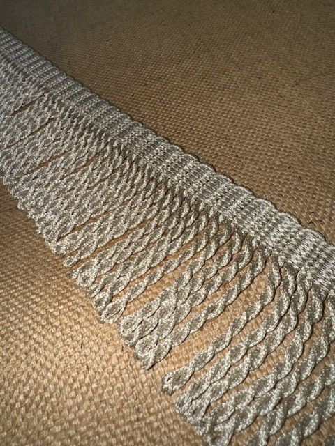 Upholstery Spectrum Roman Fringe - Braided top Rope  - Natural Linen