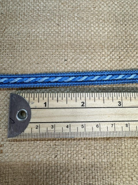 Upholstery Decorative Braid Trim - Two Tone Blue