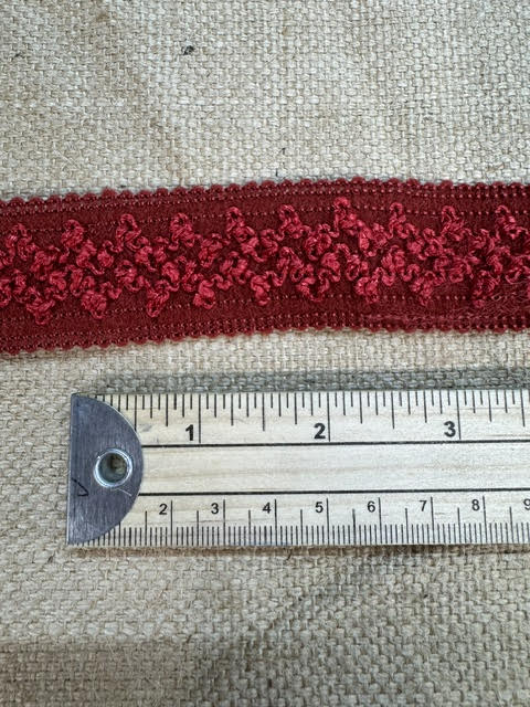Upholstery Haberdashery Wide Decorative Braid - Cherry Red Boucle
