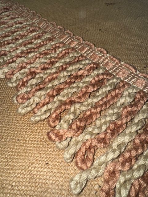 Upholstery Spectrum Heavy Bullion Fringe - Braided top Rope - Dolly Pink Mix - Soft Options upholstery trim